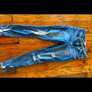 High rise skinny jeans